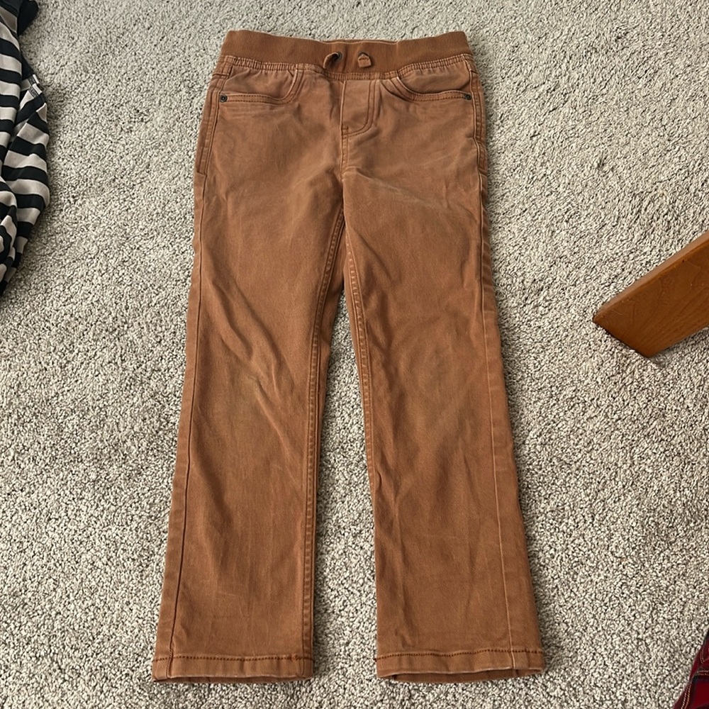 Hanna Andersson Classic Twill Pull On Pants (Boys size 6-7